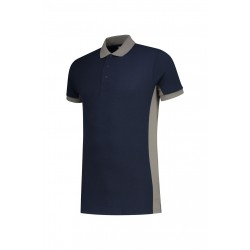 POLOSHIRT  L&S WORKWEAR SS 4600 DARK NAVY PEARL GREY