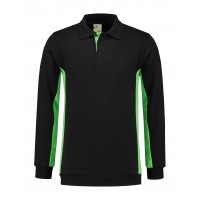 POLOSWEATER L&S WORKWEAR 4700 BLACK LIME