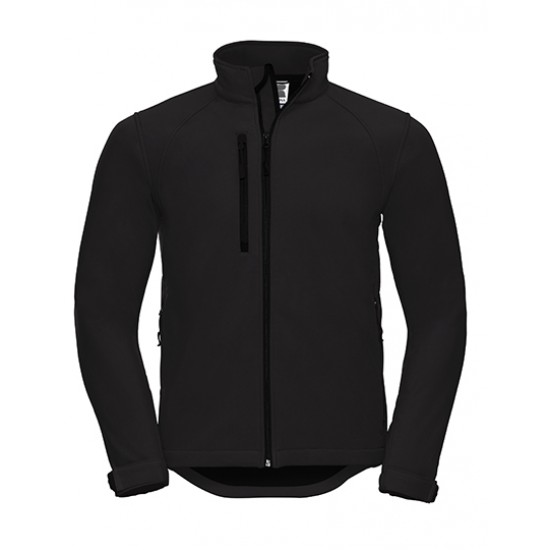 SOFTSHELL RUSSEL 140M ZWART Bedrijfskleding bedrukken