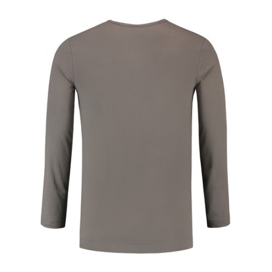 T-SHIRT L&S 1265 LONGSLEEVE CREWNECK COT ELAST LS PEARL GREY T shirt